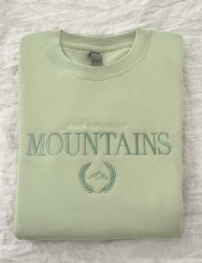 Faith Can Move Mountains Embroidered Sweatshirt
