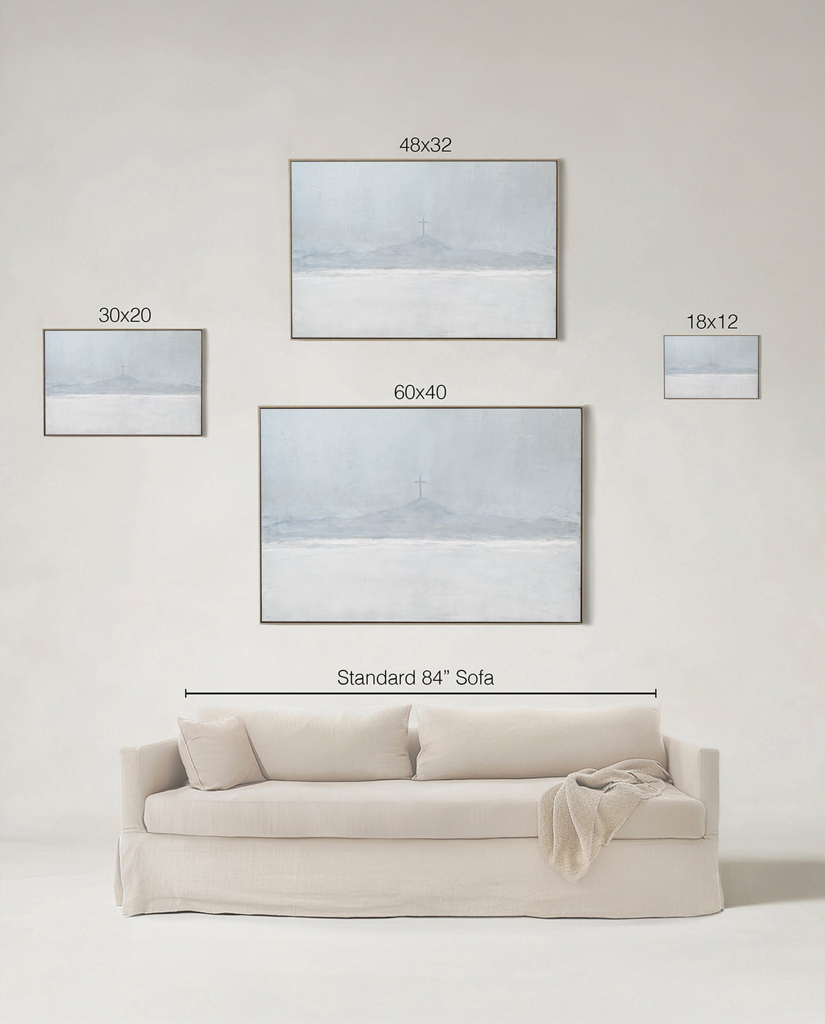 Cross On The Hill — Soft Blue