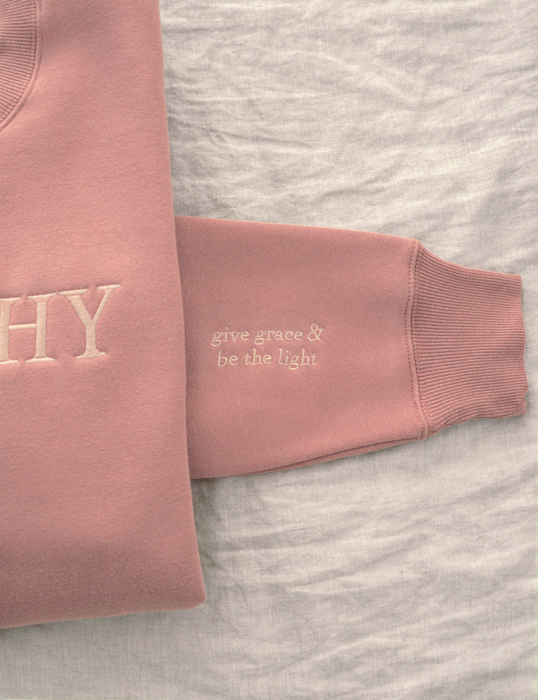 Empathy Grace Light Embroidered Sweatshirt