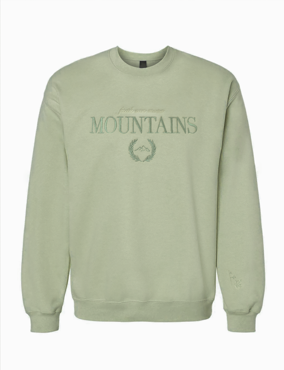 Faith Can Move Mountains Embroidered Sweatshirt