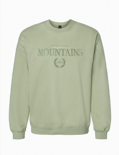 Faith Can Move Mountains Embroidered Sweatshirt