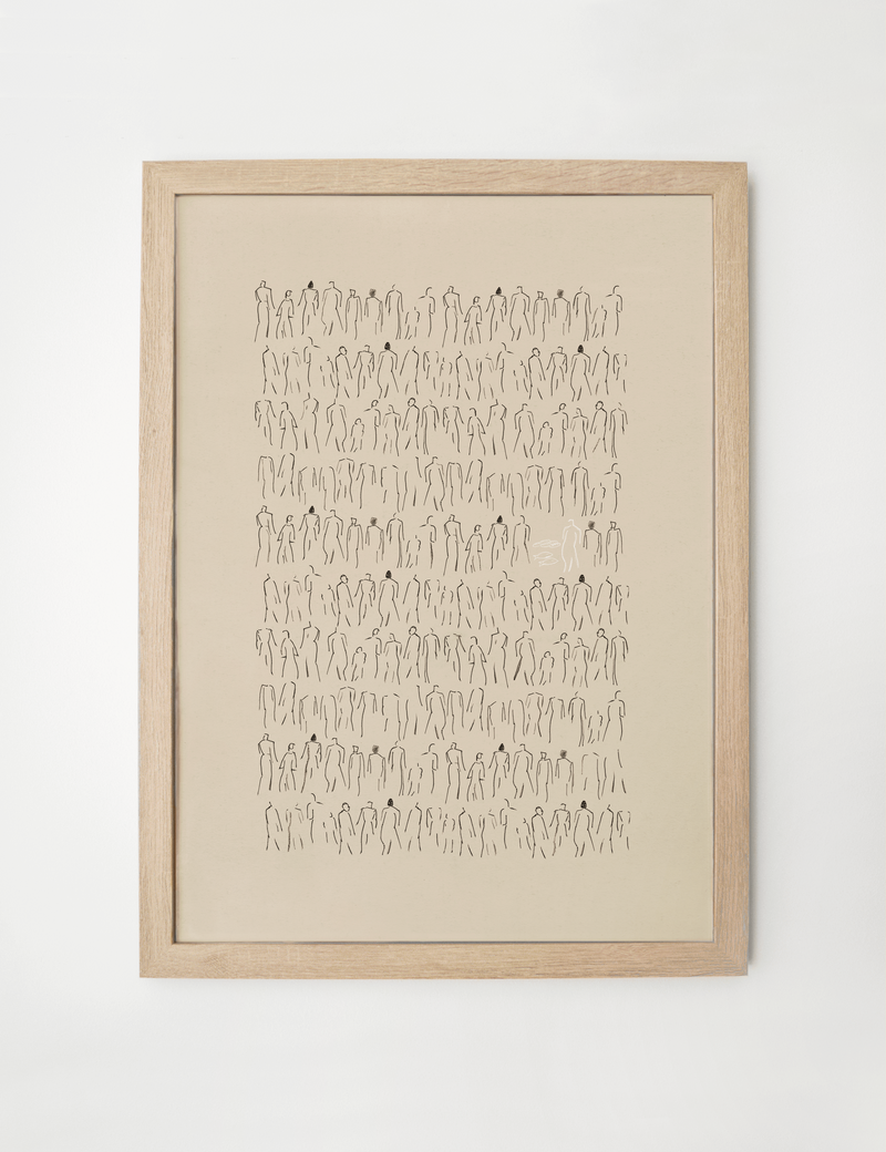 Jesus Feeds the 5000—Black Line Art