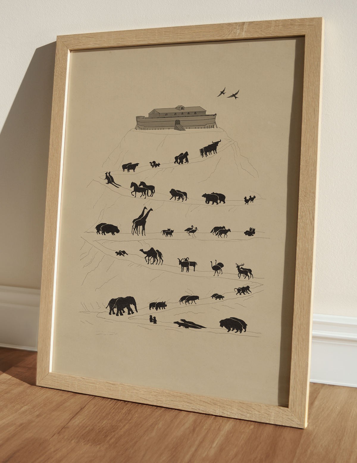 Two by Two Animals | Noah's Ark Nursery Print | Genesis 6:19