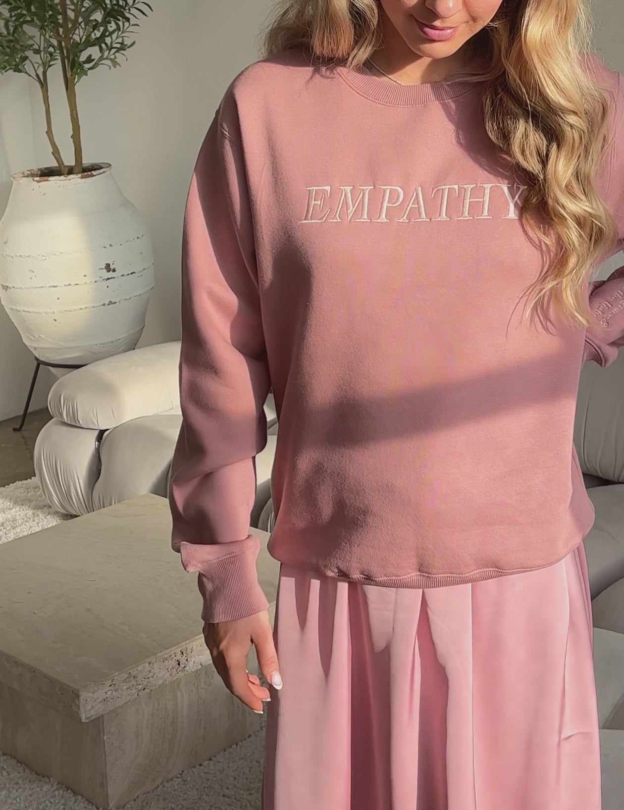 Empathy Grace Light Embroidered Sweatshirt