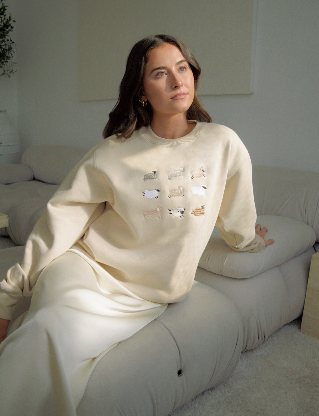 Lost Sheep Embroidered Sweatshirt – Christian Modern